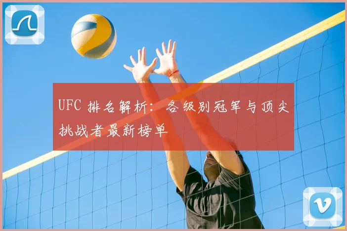 UFC 排名解析:各级别冠军与顶尖挑战者最新榜单